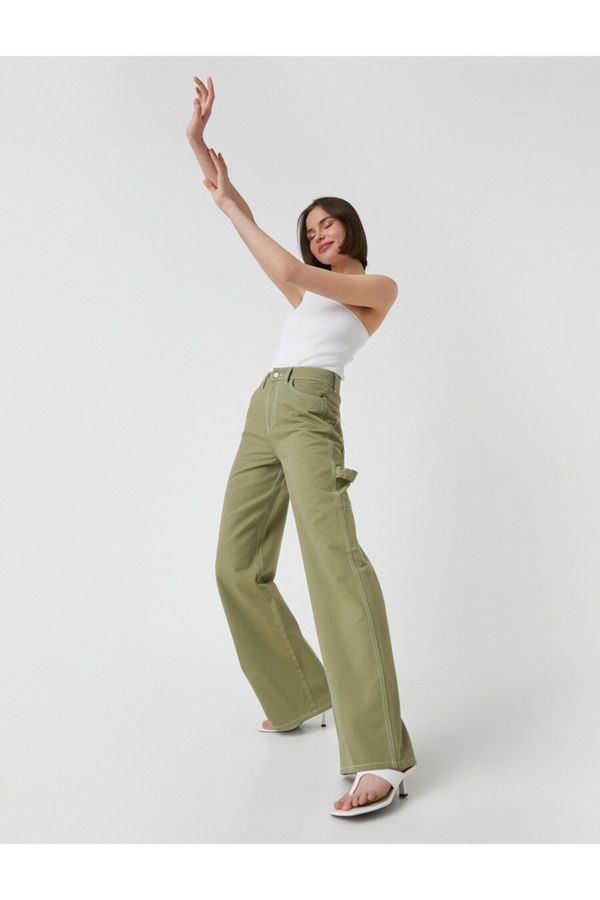 Koton Koton Pants - Khaki - Bootcut