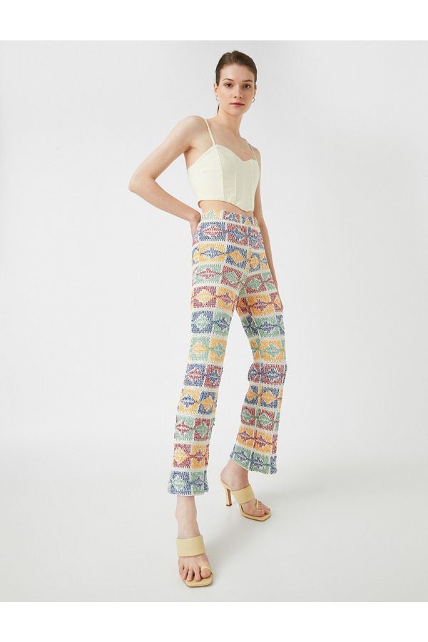 Koton Koton Pants - Multi-color - Bootcut