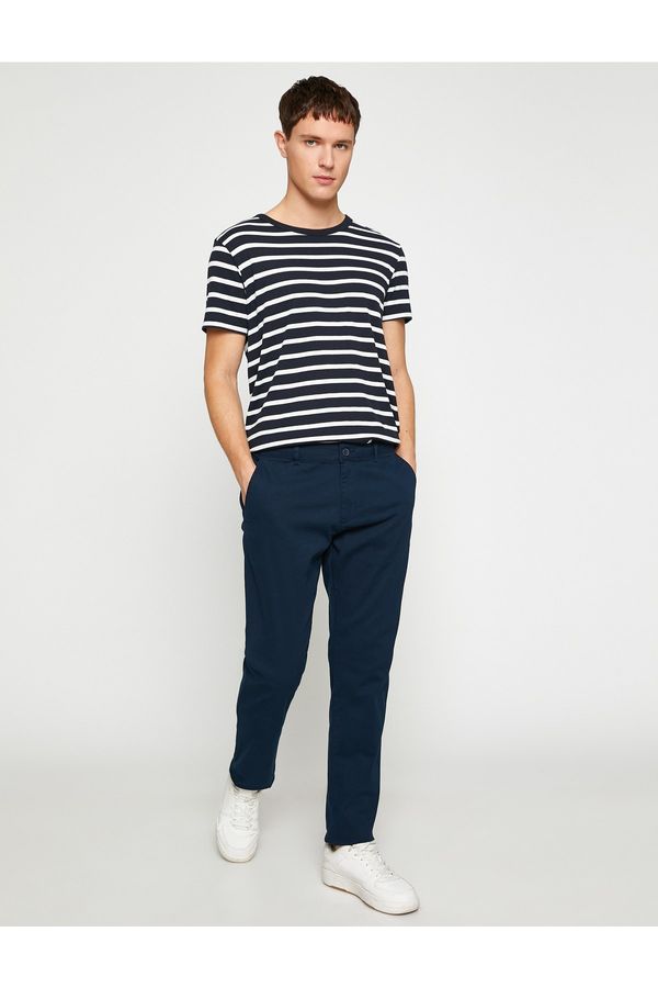 Koton Koton Pants - Navy blue - Slim