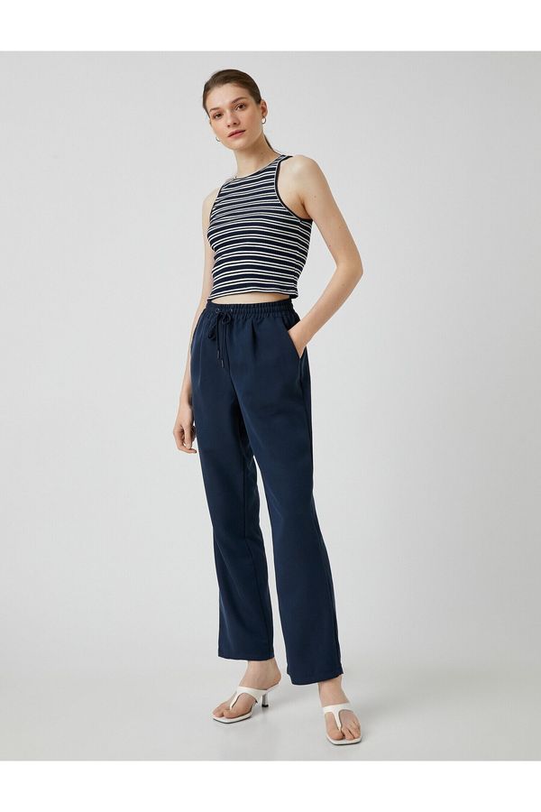 Koton Koton Pants - Navy blue - Straight