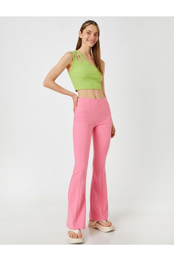 Koton Koton Pants - Pink - Bootcut