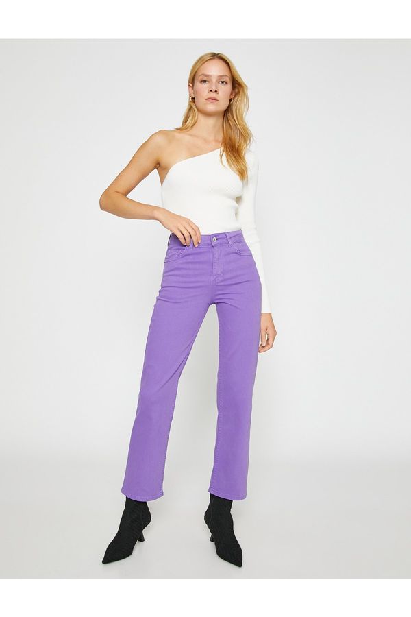 Koton Koton Pants - Purple - Straight