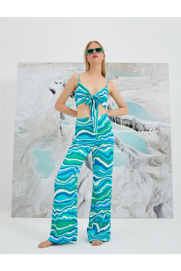 Koton Koton Pants - Turquoise - Loose