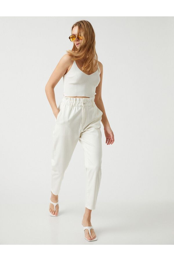 Koton Koton Pants - White - Carrot pants