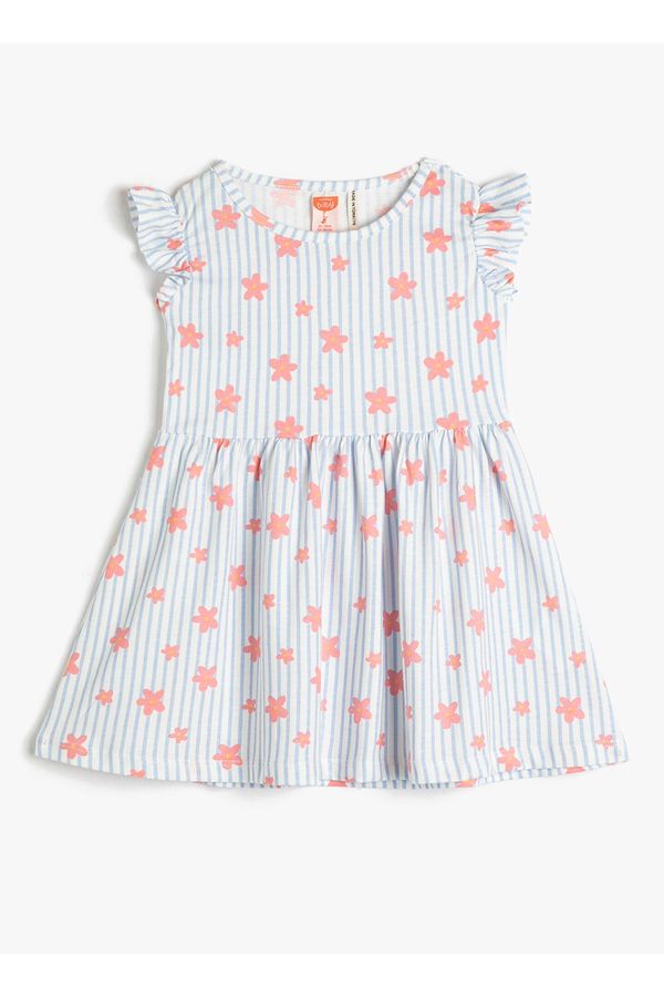Koton Koton Patterned Ecru Baby Standard Dress 3smg80027ak