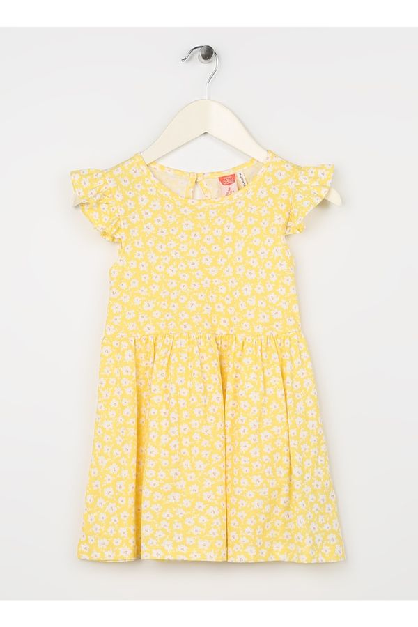 Koton Koton Patterned Yellow Baby Standard Dress 3smg80016ak
