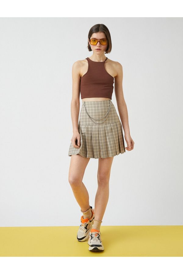 Koton Koton Pleated Mini Skirt