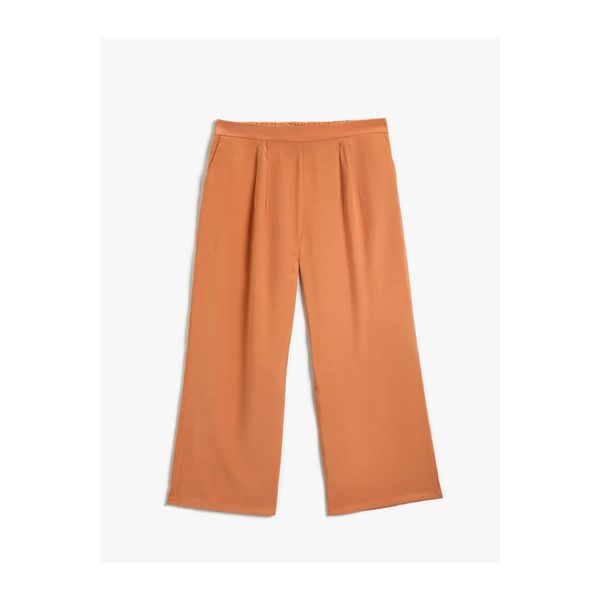 Koton Koton Pleated Wide Leg Trousers