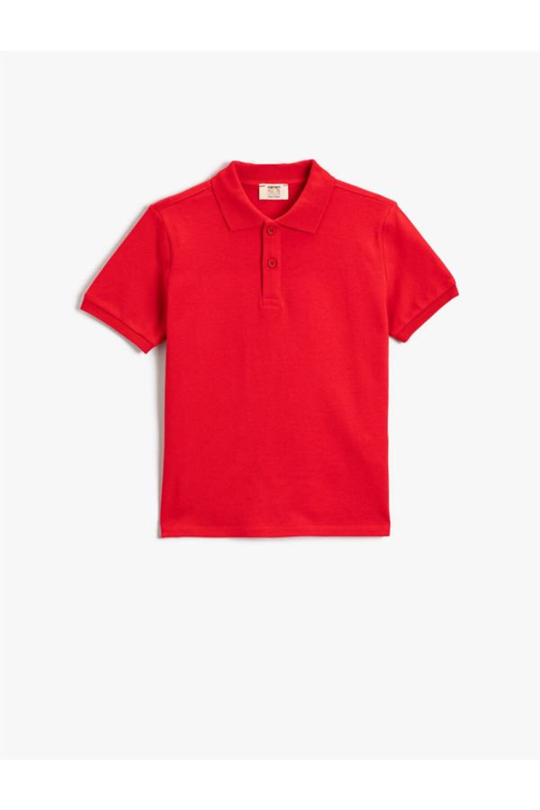 Koton Koton Polo Neck T-Shirt Short Sleeve Cotton