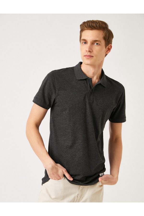 Koton Koton Polo T-shirt - Black - Regular fit