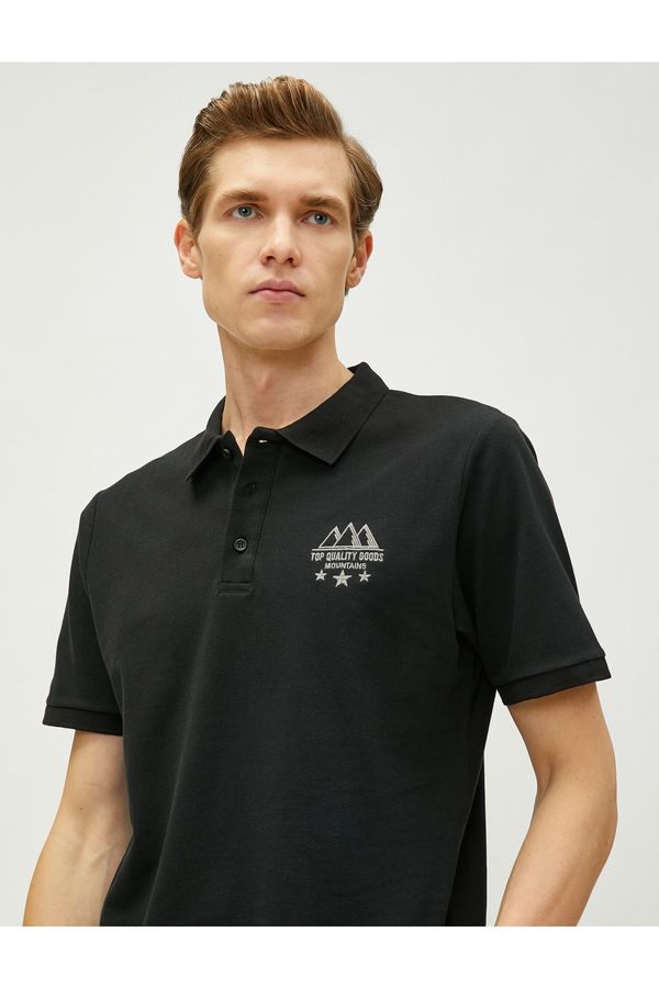 Koton Koton Polo T-shirt - Black - Slim fit