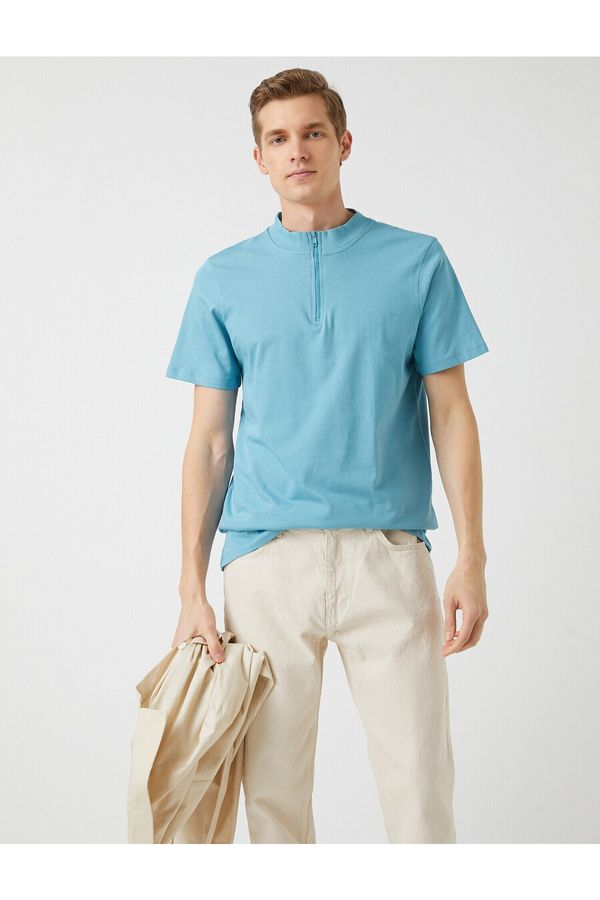 Koton Koton Polo T-shirt - Blue - Fitted