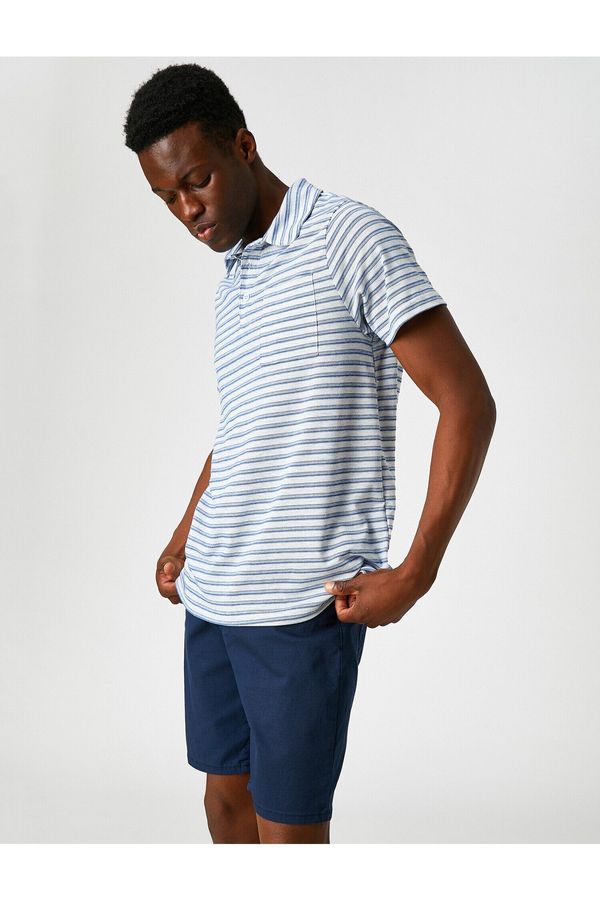 Koton Koton Polo T-shirt - Blue - Fitted