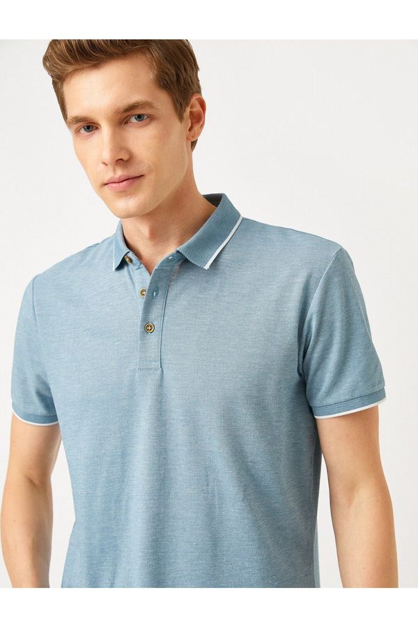 Koton Koton Polo T-shirt - Blue - Fitted