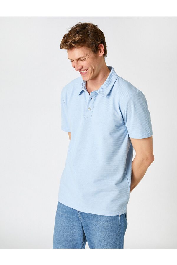 Koton Koton Polo T-shirt - Blue - Regular fit