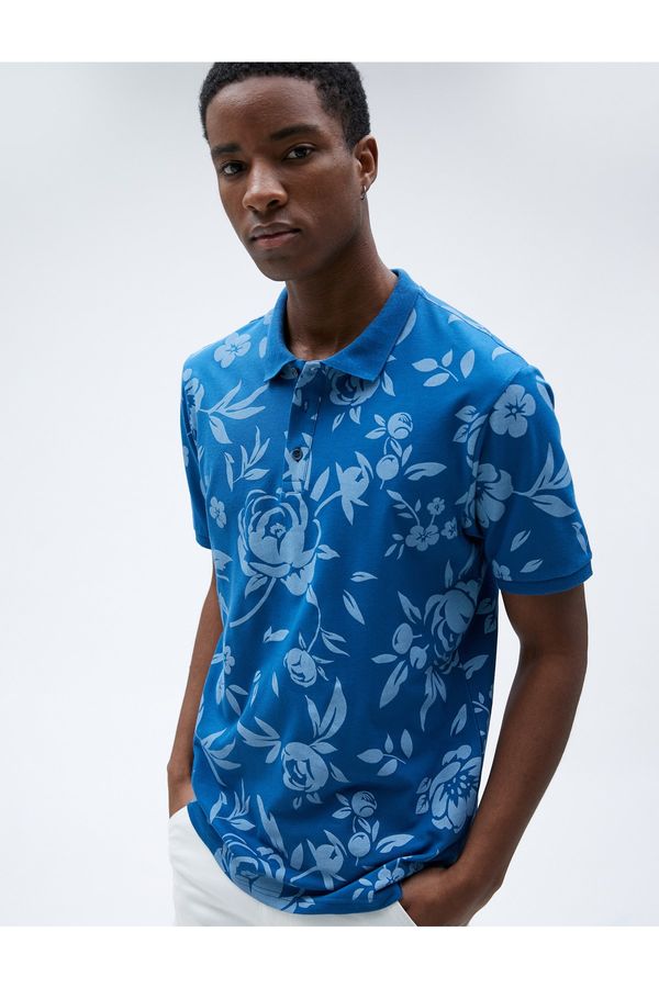 Koton Koton Polo T-shirt - Blue - Slim fit