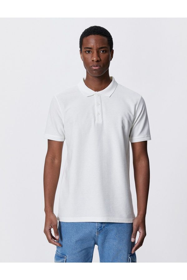 Koton Koton Polo T-shirt - Ecru - Regular fit