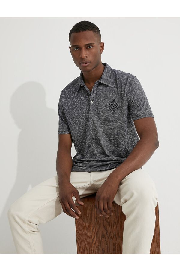 Koton Koton Polo T-shirt - Gray - Fitted