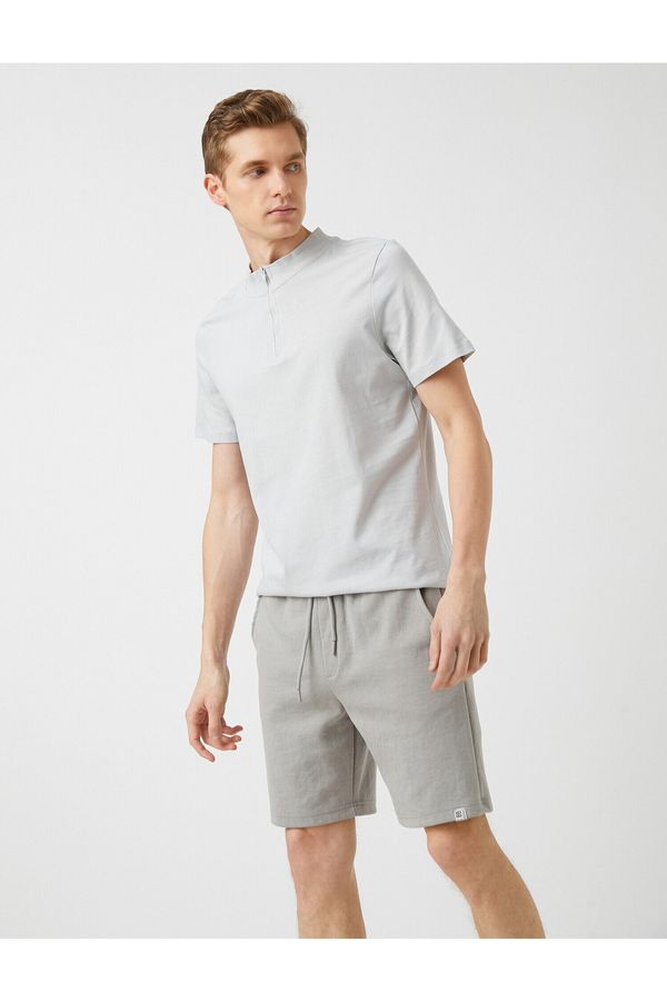 Koton Koton Polo T-shirt - Gray - Fitted