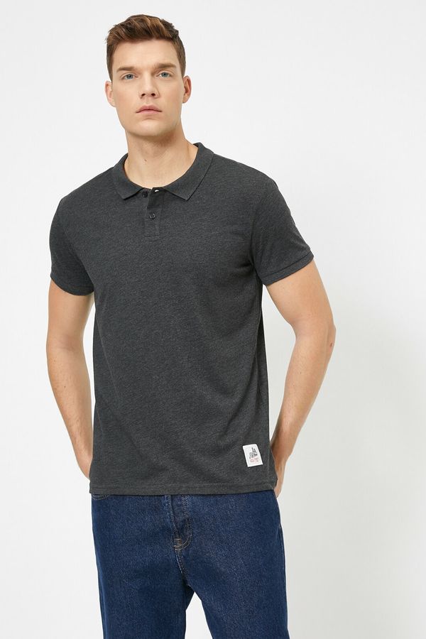 Koton Koton Polo T-shirt - Gray - Regular fit