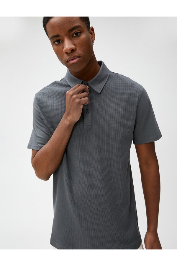 Koton Koton Polo T-shirt - Gray - Slim fit