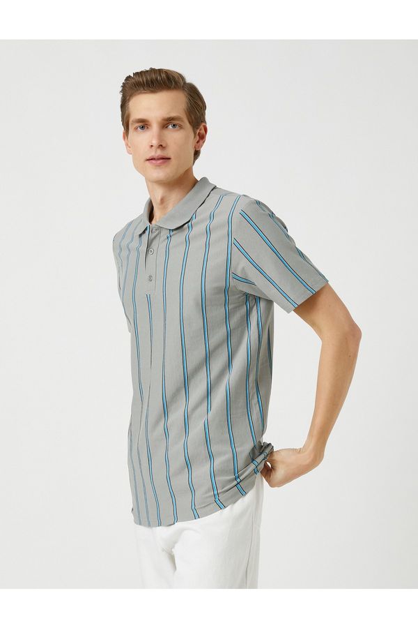 Koton Koton Polo T-shirt - Gray - Slim fit