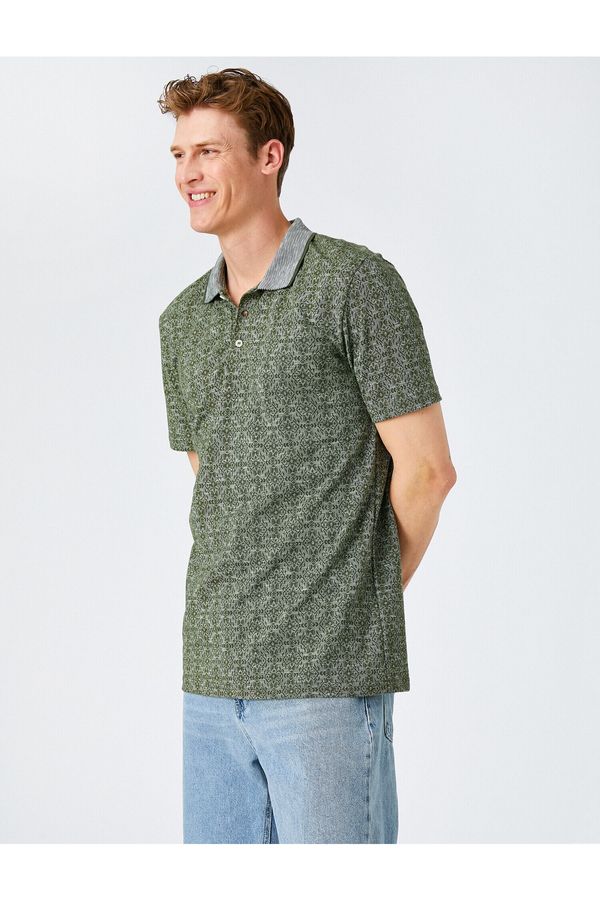 Koton Koton Polo T-shirt - Khaki - Fitted