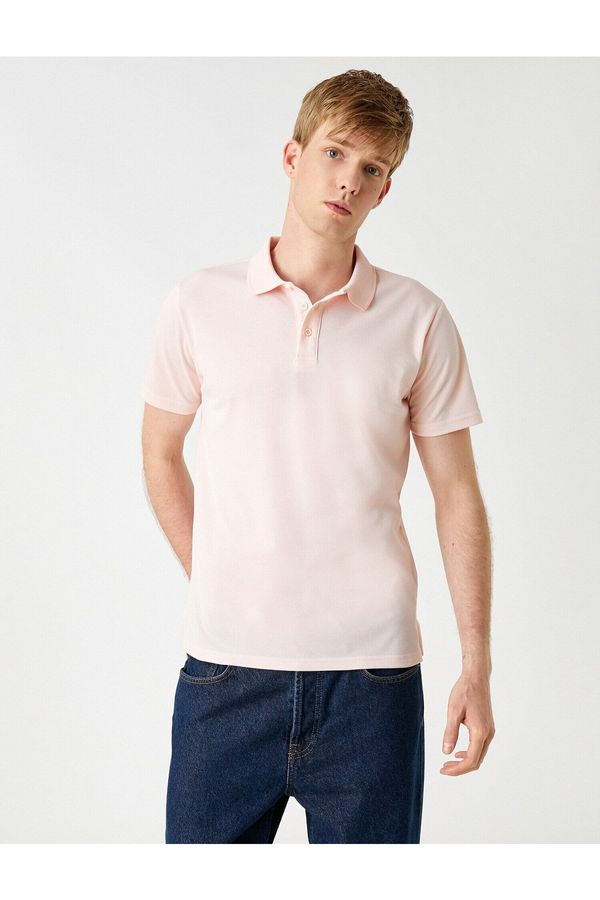 Koton Koton Polo T-shirt - Pink - Regular fit