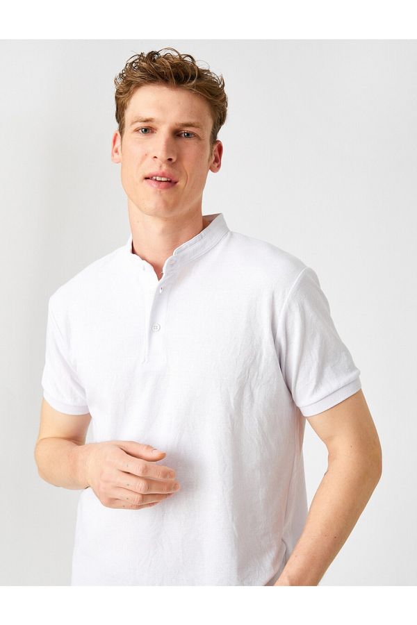 Koton Koton Polo T-shirt - White - Fitted