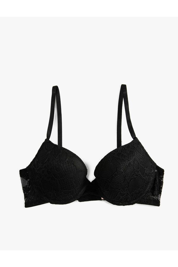 Koton Koton Push Up Bra Supported Lace Filled Underwire Covered