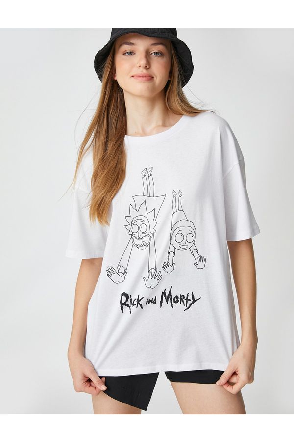 Koton Koton Rick And Morty T-Shirt Crew Neck Short Sleeve Licensed
