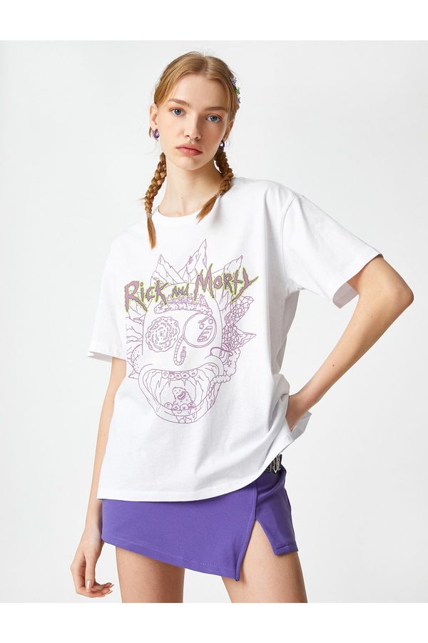Koton Koton Rick And Morty T-Shirt Licensed Printed Crew Neck Short Sleeve