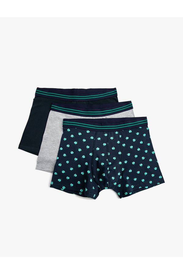 Koton Koton Set of 3 Cotton Boxer Leaf Printed