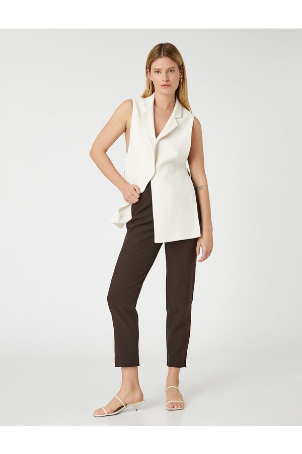 Koton Koton Sewing Detail Fabric Trousers Skinny Leg