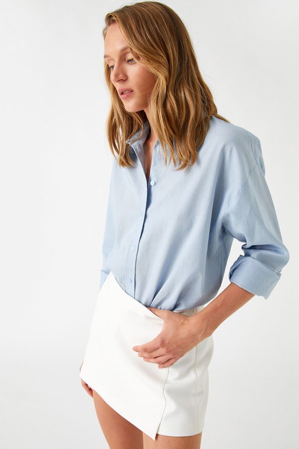 Koton Koton Shirt - Blue - Regular fit