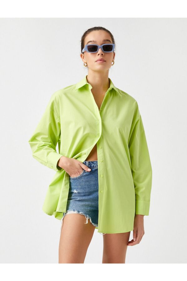 Koton Koton Shirt - Green - Regular