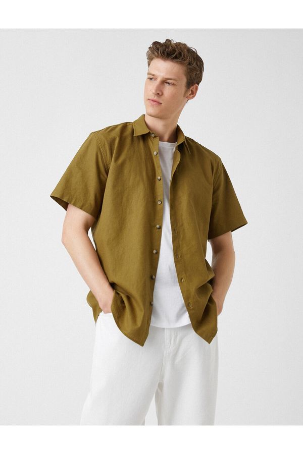 Koton Koton Shirt - Khaki - Fitted