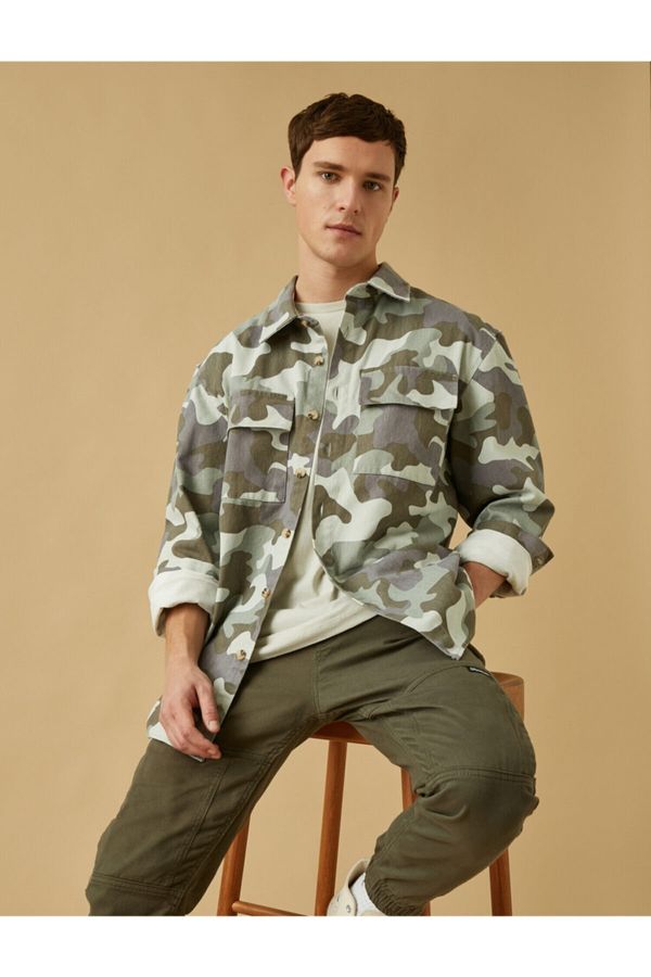 Koton Koton Shirt - Khaki - Regular fit