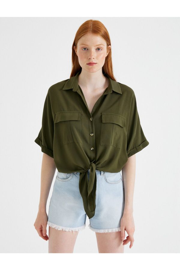 Koton Koton Shirt - Khaki - Relaxed