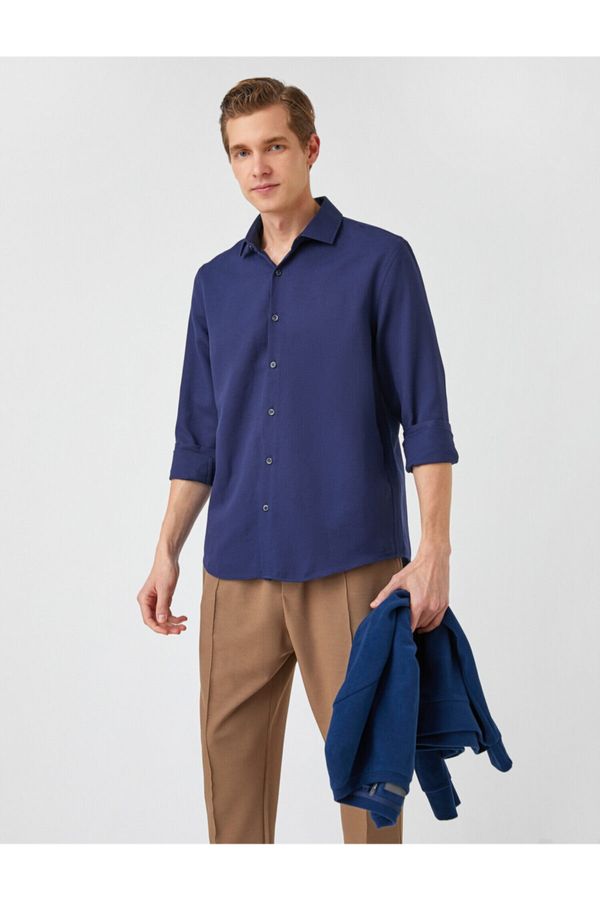 Koton Koton Shirt - Navy blue - Regular fit