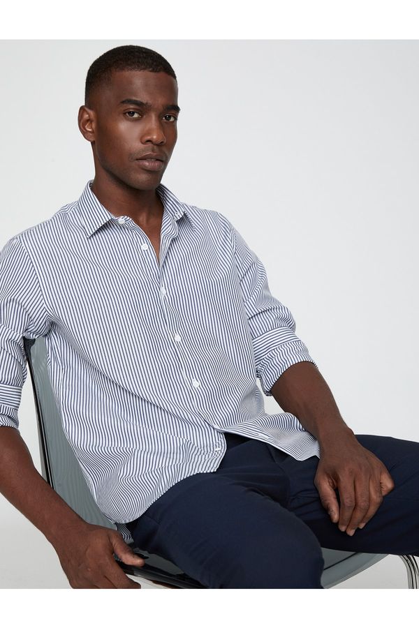 Koton Koton Shirt - Navy blue - Relaxed fit