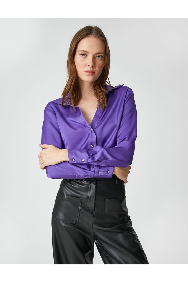 Koton Koton Shirt - Purple - Regular fit