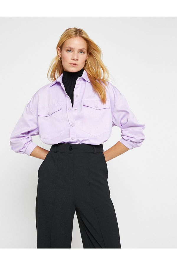 Koton Koton Shirt - Purple - Relaxed fit