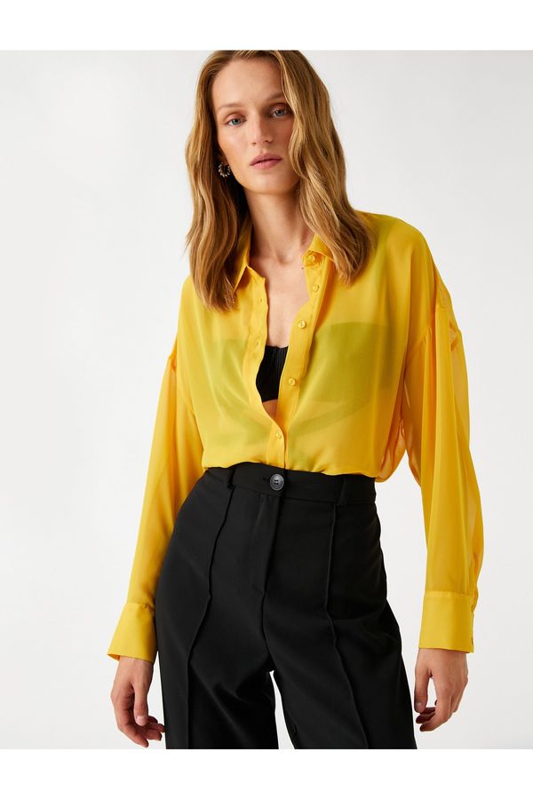 Koton Koton Shirt - Yellow - Regular fit