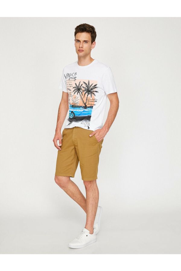 Koton Koton Shorts - Beige - Normal Waist