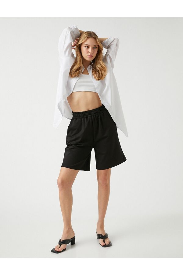 Koton Koton Shorts - Black - High Waist