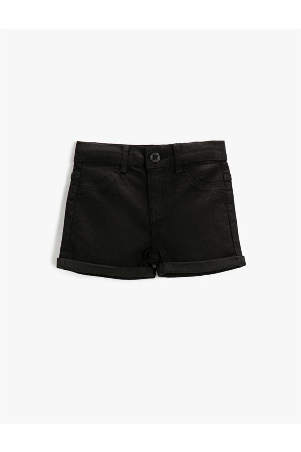 Koton Koton Shorts - Black - Normal Waist