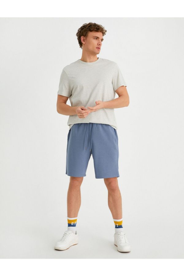 Koton Koton Shorts - Blue - Normal Waist