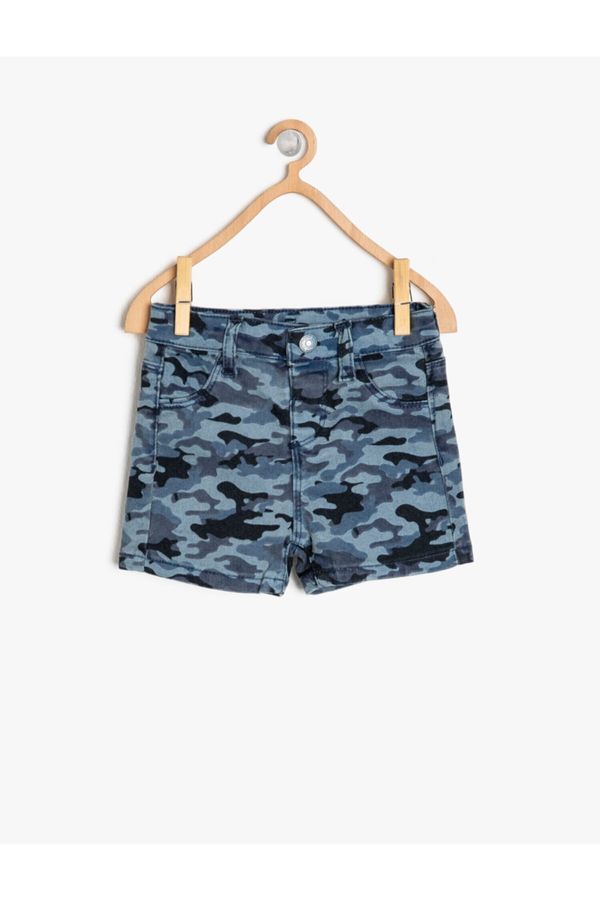 Koton Koton Shorts - Blue - Normal Waist