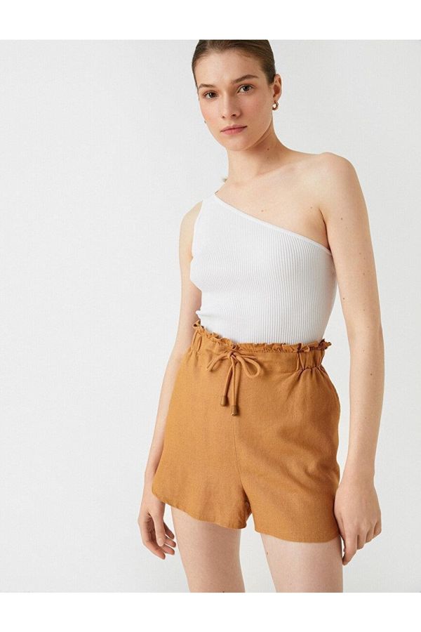 Koton Koton Shorts - Brown - High Waist